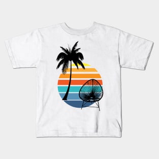 Acapulco chair retro sea sunset vintage mexican design Kids T-Shirt